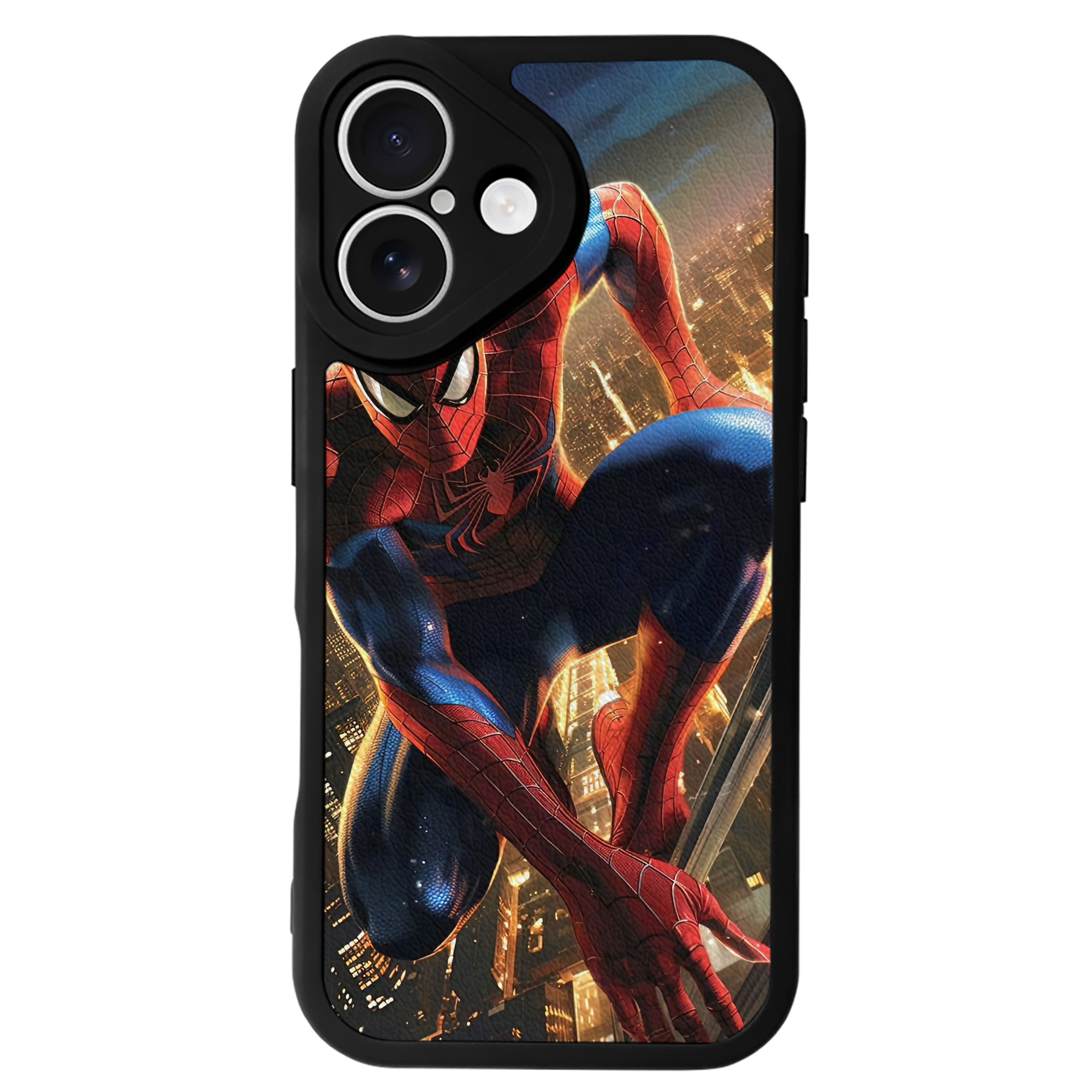 Spider Man スパイダーマン 【iPhone 16シリーズ対応】シリコンスマホケース（レザー調） 材質：シリコン
